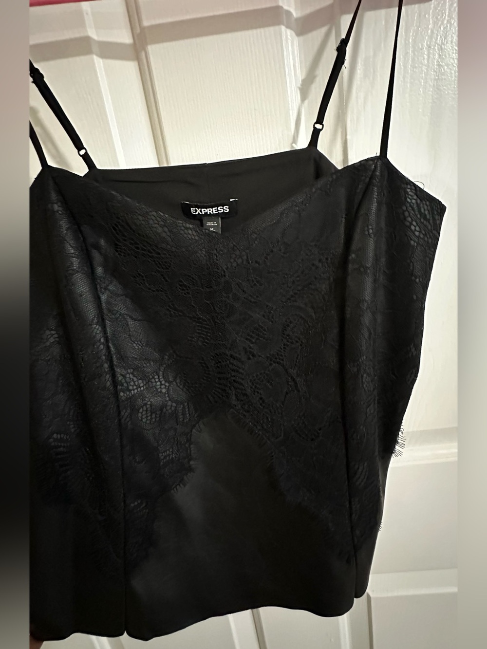 Express Black Lace Slip Cami